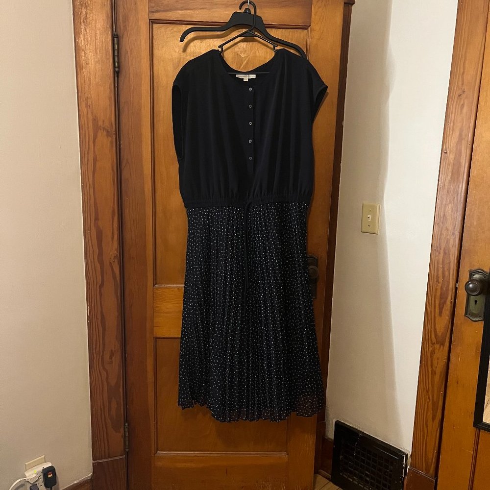 Accordion Pleated Midi Dress